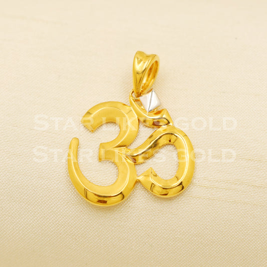 OM 22k Yellow Gold Handmade Pendant Jewelry, PR1195