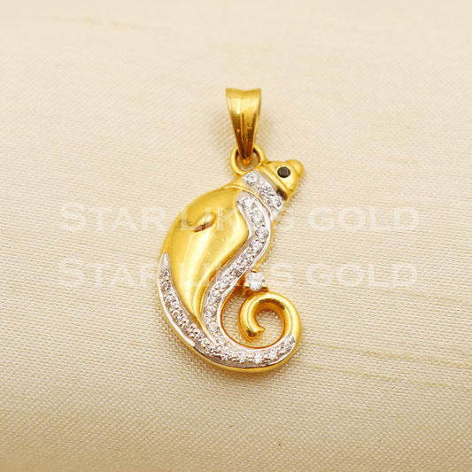 22k Yellow Gold Handmade Pendant Jewelry, PR1237