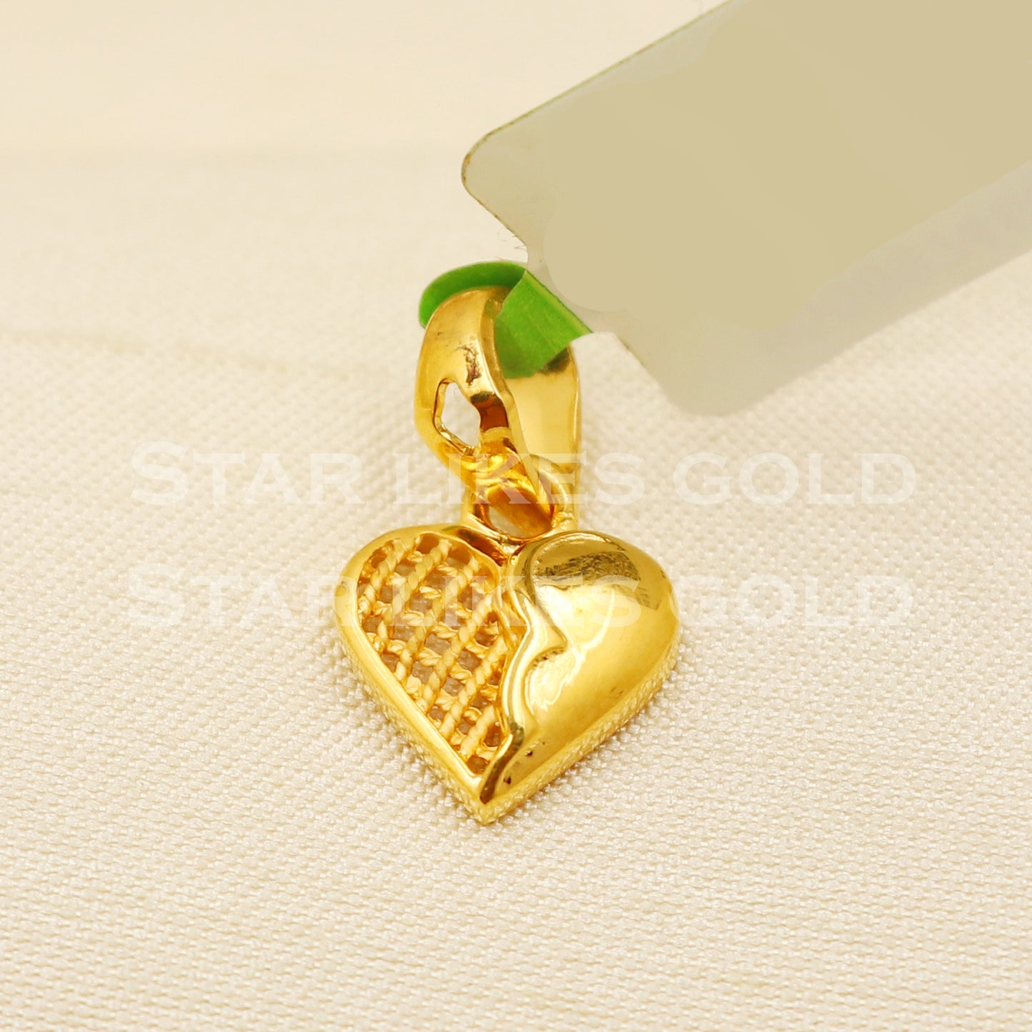 Heart 22k Yellow Gold Handmade Pendant Jewelry, PR1240