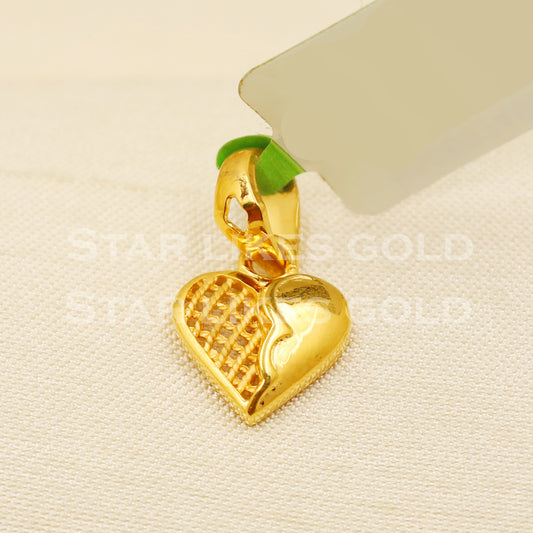 Heart 22k Yellow Gold Handmade Pendant Jewelry, PR1240
