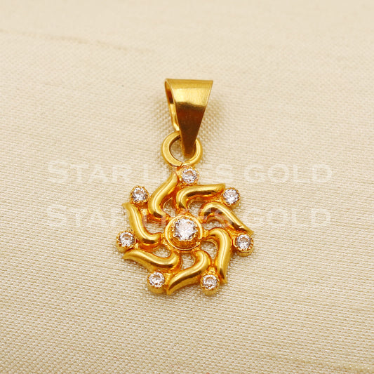 22k Yellow Gold Handmade Pendant Jewelry, PR1249