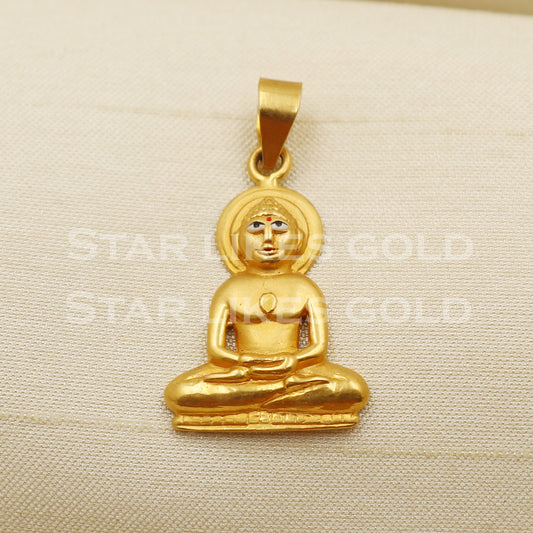 Great Indian Monk Lord Buddha 22k Yellow Gold Handmade Charms Pendant light weight Jewelry, PR1269