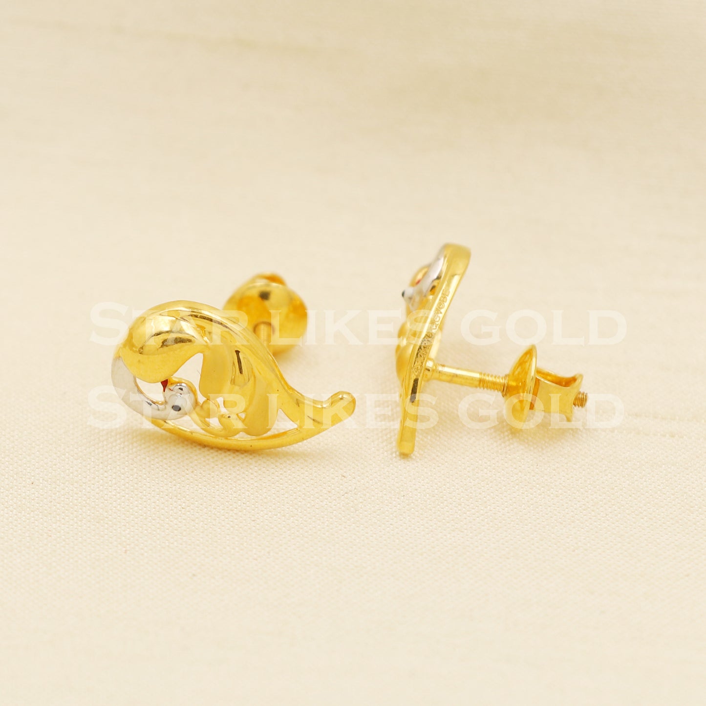 Stunning 22k 22 karat gold earrings, PR1294