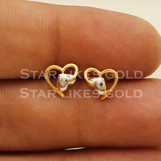 Stunning 22k 22 karat gold studs earrings, PR1301