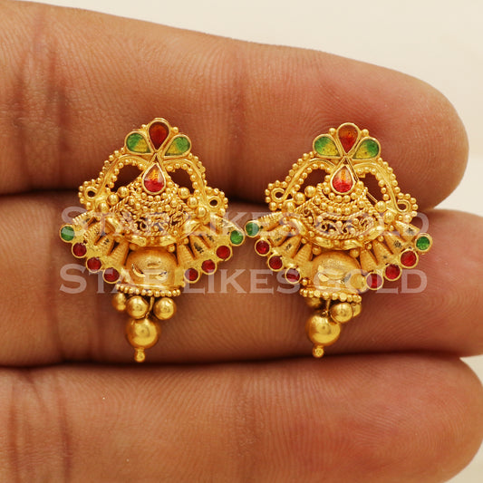 Stunning 22k 22 karat gold earrings, PR1304