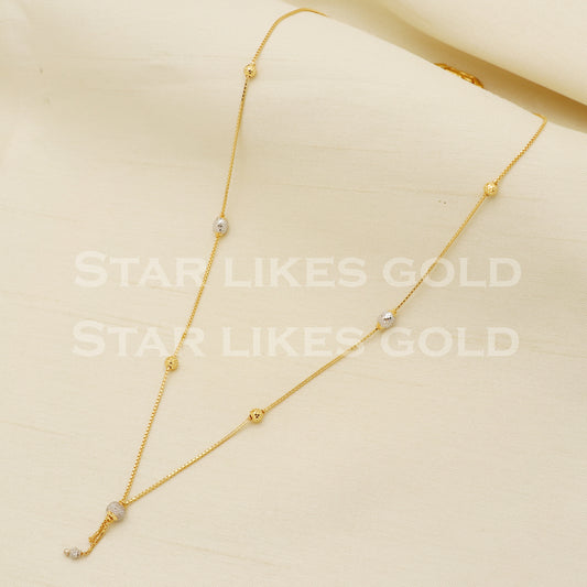 22k 22KT GOLD chain necklace Handmade fine Jewelry, PR1313