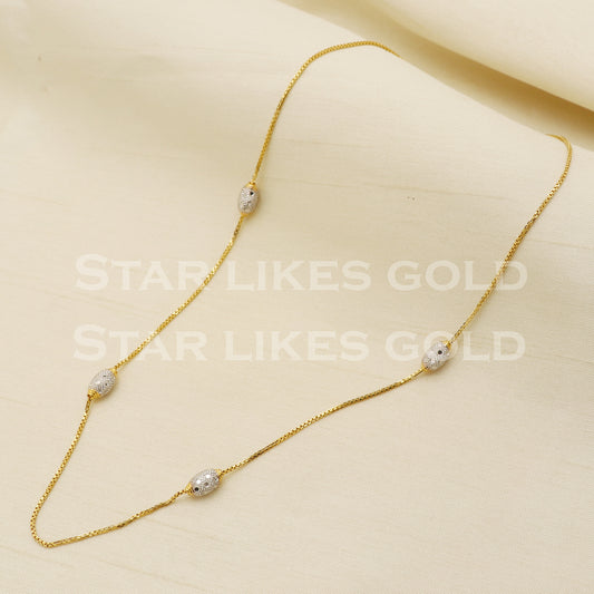 22k 22KT GOLD chain necklace Handmade fine Jewelry, PR1314