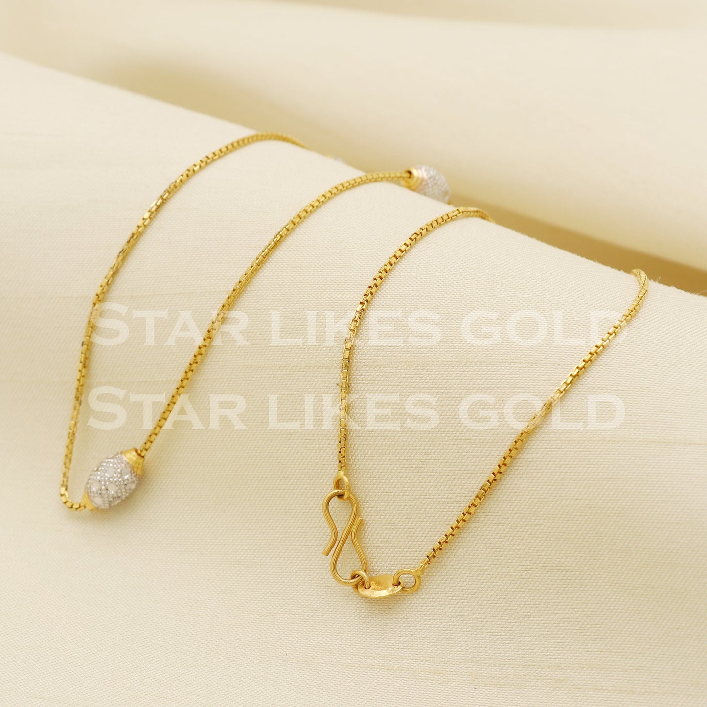 22k 22KT GOLD chain necklace Handmade fine Jewelry, PR1314
