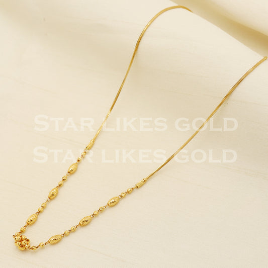 22k 22KT GOLD chain necklace Handmade fine Jewelry, PR1315
