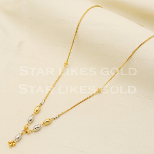 22k 22KT GOLD chain necklace Handmade fine Jewelry, PR1316