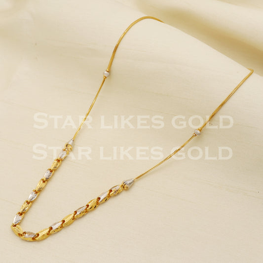 22k 22KT GOLD chain necklace Handmade fine Jewelry, PR1318