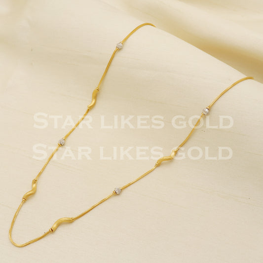 22k 22KT GOLD chain necklace Handmade fine Jewelry, PR1320