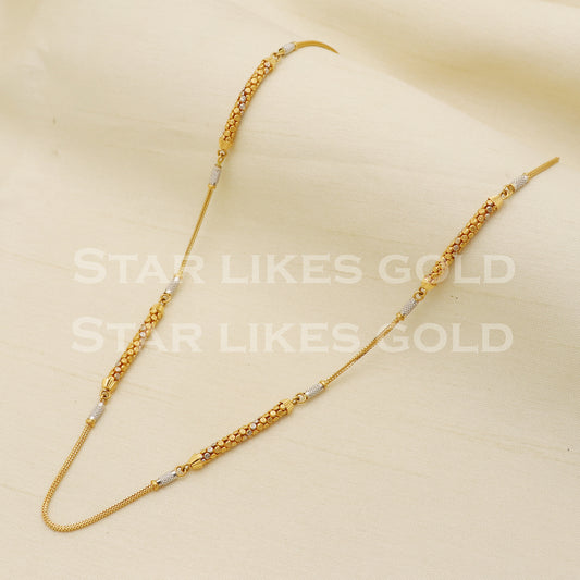 22k 22KT GOLD chain necklace Handmade fine Jewelry, PR1321