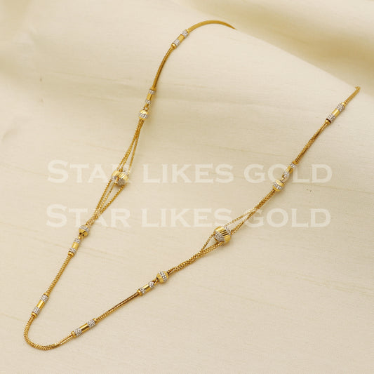 22k 22KT GOLD chain necklace Handmade fine Jewelry, PR1322
