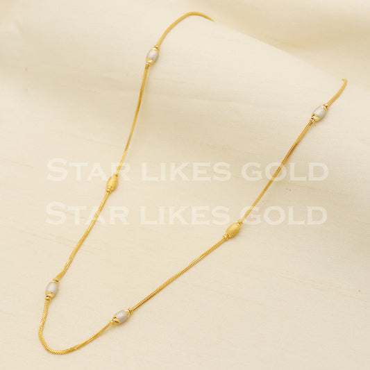 22k 22KT GOLD chain necklace Handmade fine Jewelry, PR1324