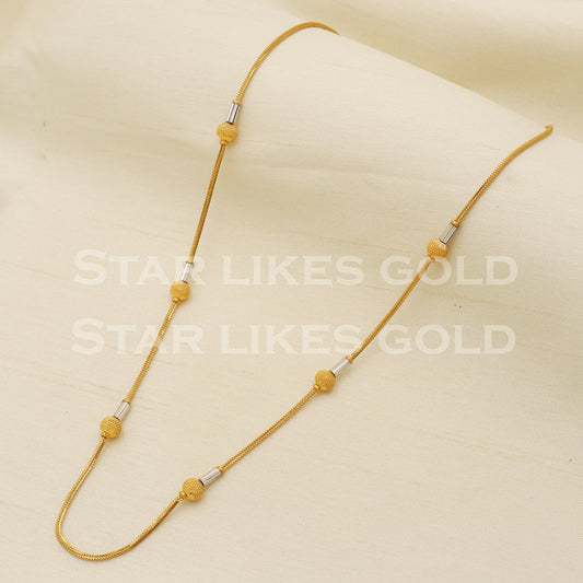 22k 22KT GOLD chain necklace Handmade fine Jewelry, PR1325