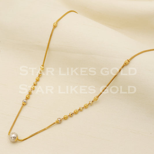 22k 22KT GOLD chain necklace Handmade fine Jewelry, PR1327