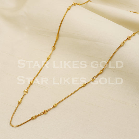 22k 22KT GOLD chain necklace Handmade fine Jewelry, PR1328