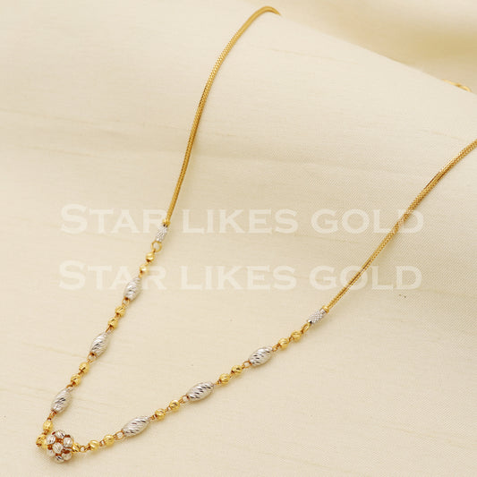 22k 22KT GOLD chain necklace Handmade fine Jewelry, PR1330