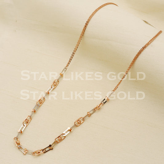 18k 18KT GOLD chain necklace Handmade fine Jewelry, PR1331
