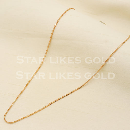 18k 18KT GOLD chain necklace Handmade fine Jewelry, PR1335