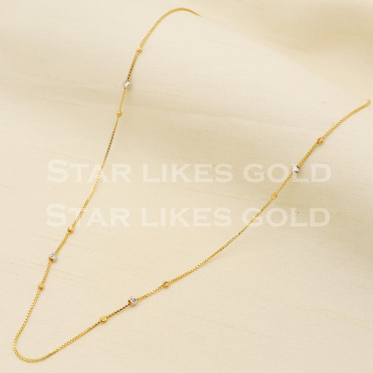 22k 22KT GOLD chain necklace Handmade fine Jewelry, PR1336