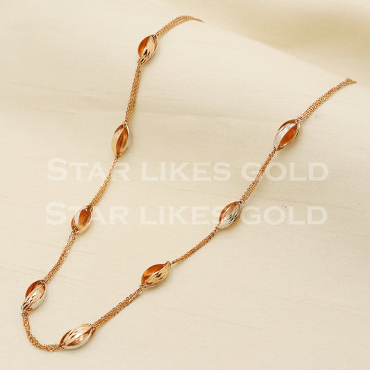 18k 18KT GOLD chain necklace Handmade fine Jewelry, PR1338