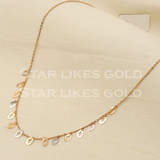 18k 18KT GOLD chain necklace Handmade fine Jewelry, PR1339