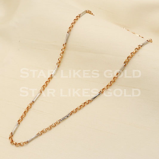 18k 18KT GOLD chain necklace Handmade fine Jewelry, PR1341