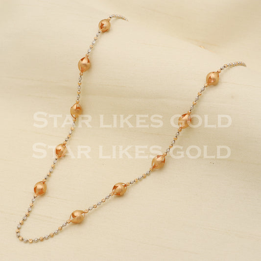18k 18KT GOLD chain necklace Handmade fine Jewelry, PR1342