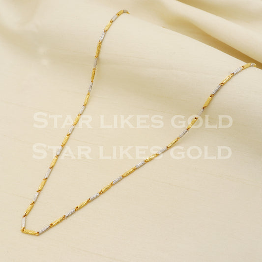 Beautiful 22k 22KT GOLD chain necklace Handmade fine Jewelry, PR1344