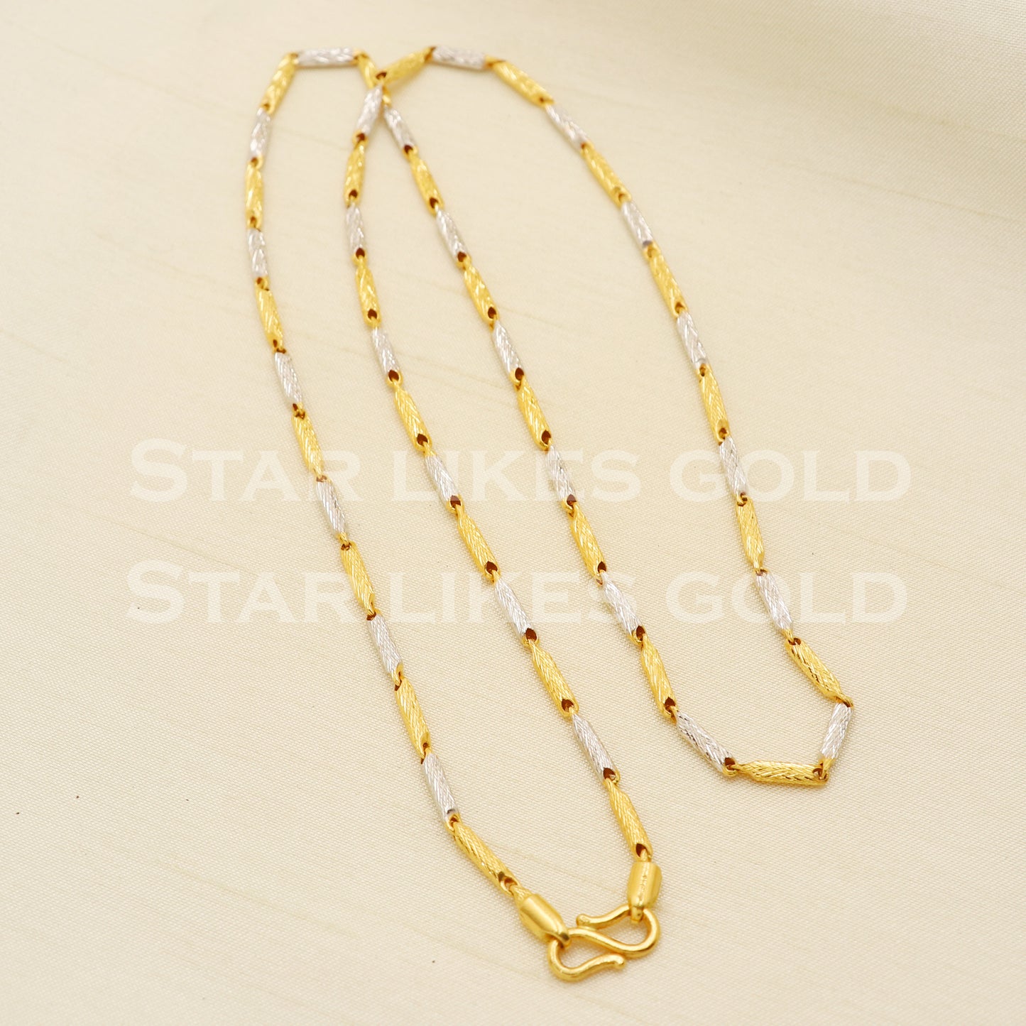 Beautiful 22k 22KT GOLD chain necklace Handmade fine Jewelry, PR1346