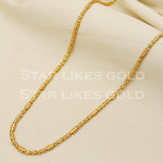 Beautiful 22k 22KT GOLD chain necklace Handmade fine Jewelry, PR1351