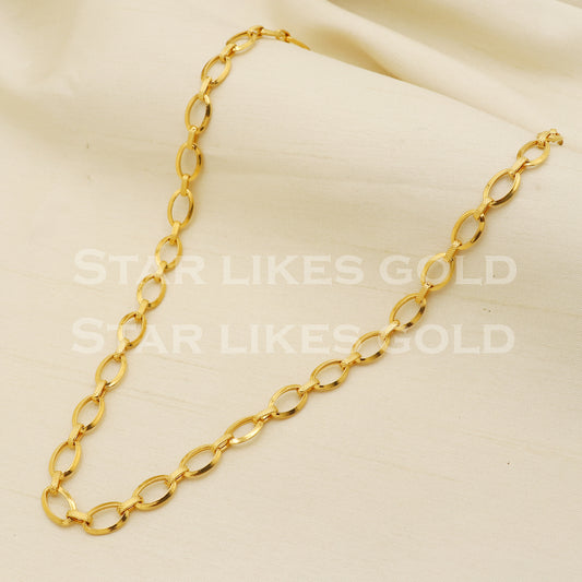 Beautiful 22k 22KT GOLD chain necklace Handmade fine Jewelry, PR1352