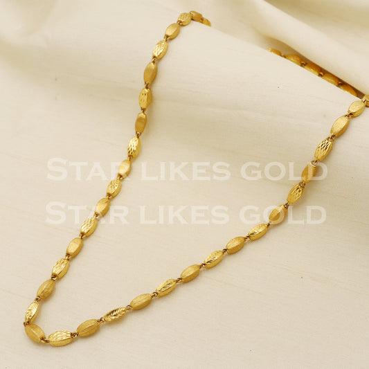 22k 22KT GOLD chain necklace Handmade fine Jewelry, PR1354
