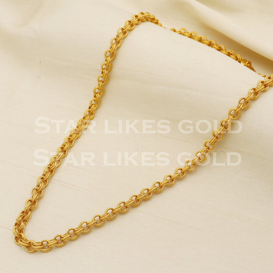 22k 22KT GOLD chain necklace Handmade fine Jewelry, PR1356