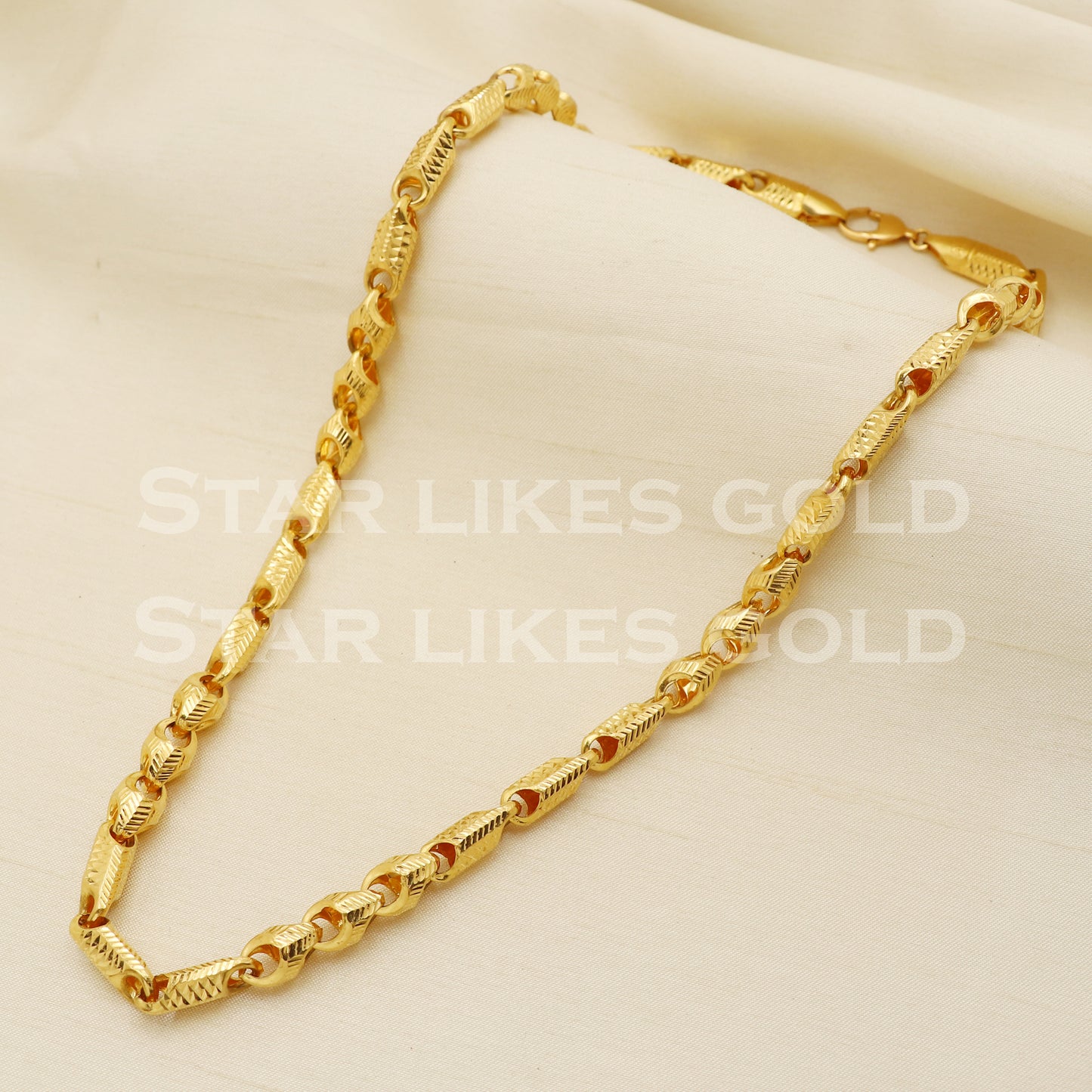 22k 22KT GOLD chain necklace Handmade fine Jewelry, PR1358