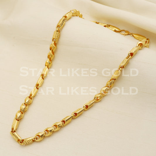 22k 22KT GOLD chain necklace Handmade fine Jewelry, PR1358