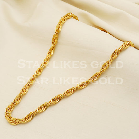 22k 22KT GOLD chain necklace Handmade fine Jewelry, PR1360
