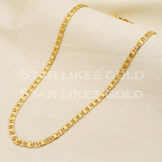 22k 22KT GOLD chain necklace Handmade fine Jewelry, PR1370