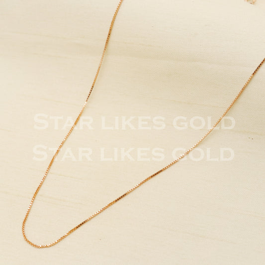 18k 18KT GOLD rose gold chain necklace Handmade fine Jewelry, PR1373