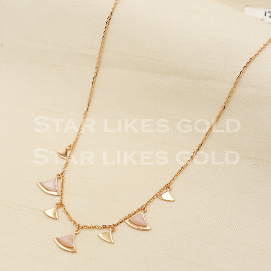 18k 18KT GOLD rose gold chain necklace Handmade fine Jewelry, PR1376
