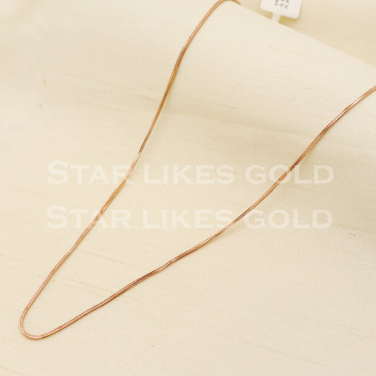 18k 18KT GOLD rose gold chain necklace Handmade fine Jewelry, PR1377