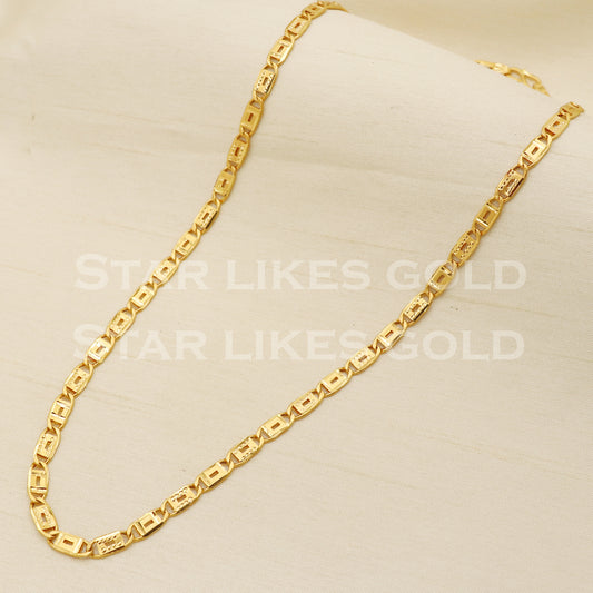 22k 22KT GOLD Yellow Gold chain necklace Handmade fine Jewelry, PR1382