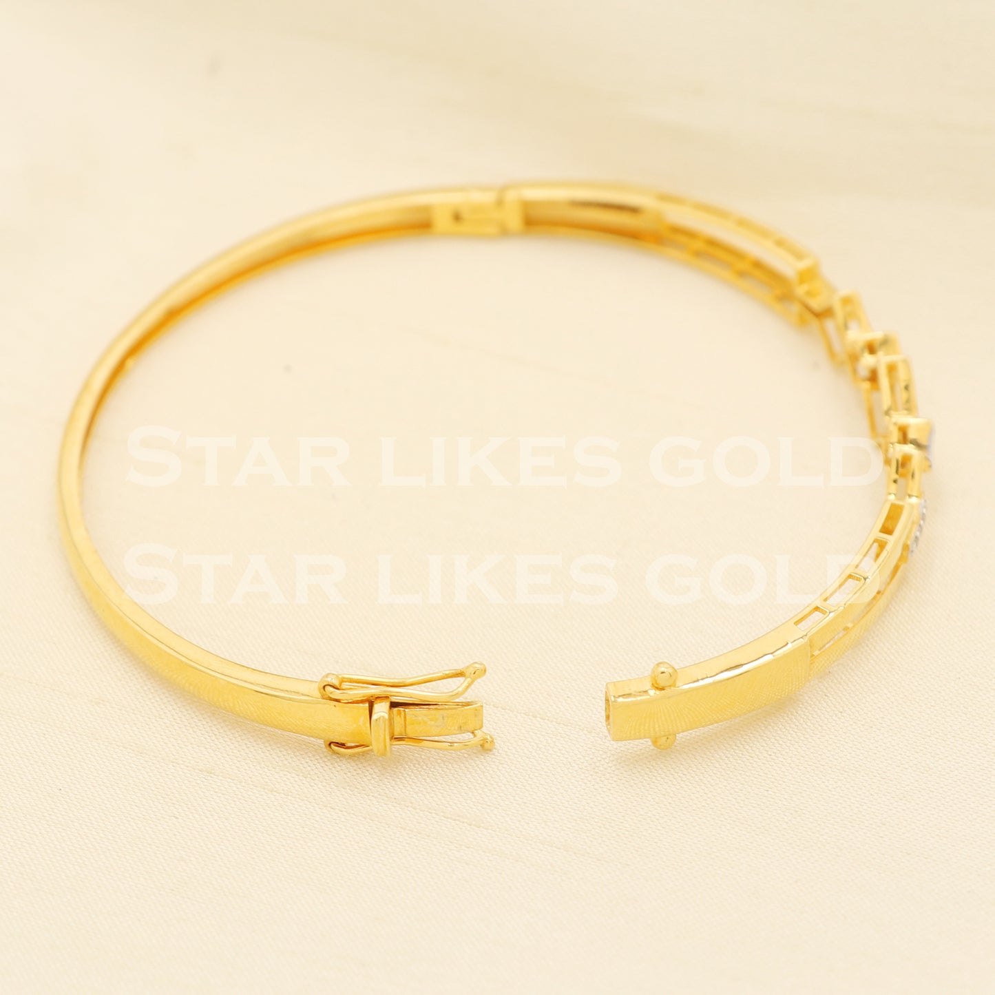 18 karat 18k gold bangle bracelet jewelry, PR1391