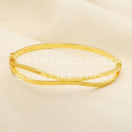 18 karat 18k gold bangle bracelet jewelry, PR1393