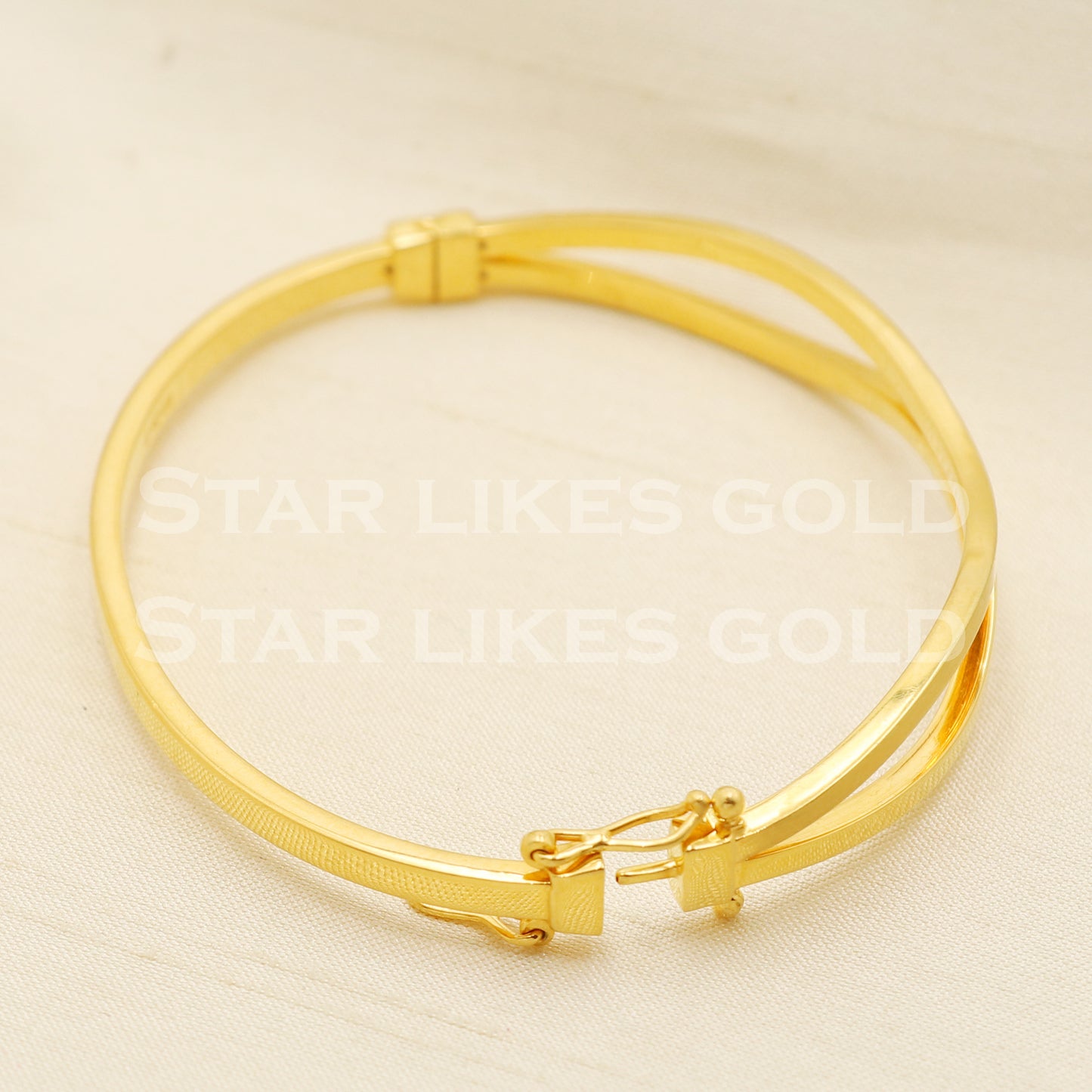 18 karat 18k gold bangle bracelet jewelry, PR1393