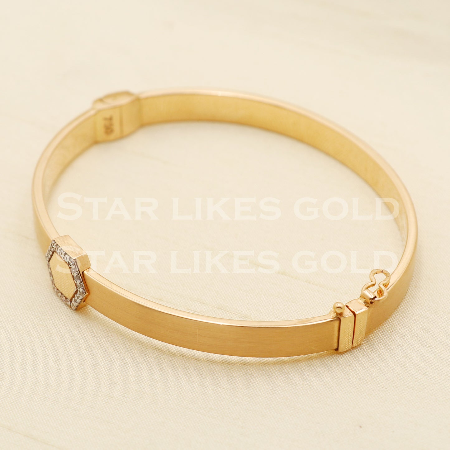 18 karat 18k gold bangle bracelet jewelry, PR1399