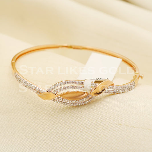 18 karat 18k gold bangle bracelet jewelry, PR1403