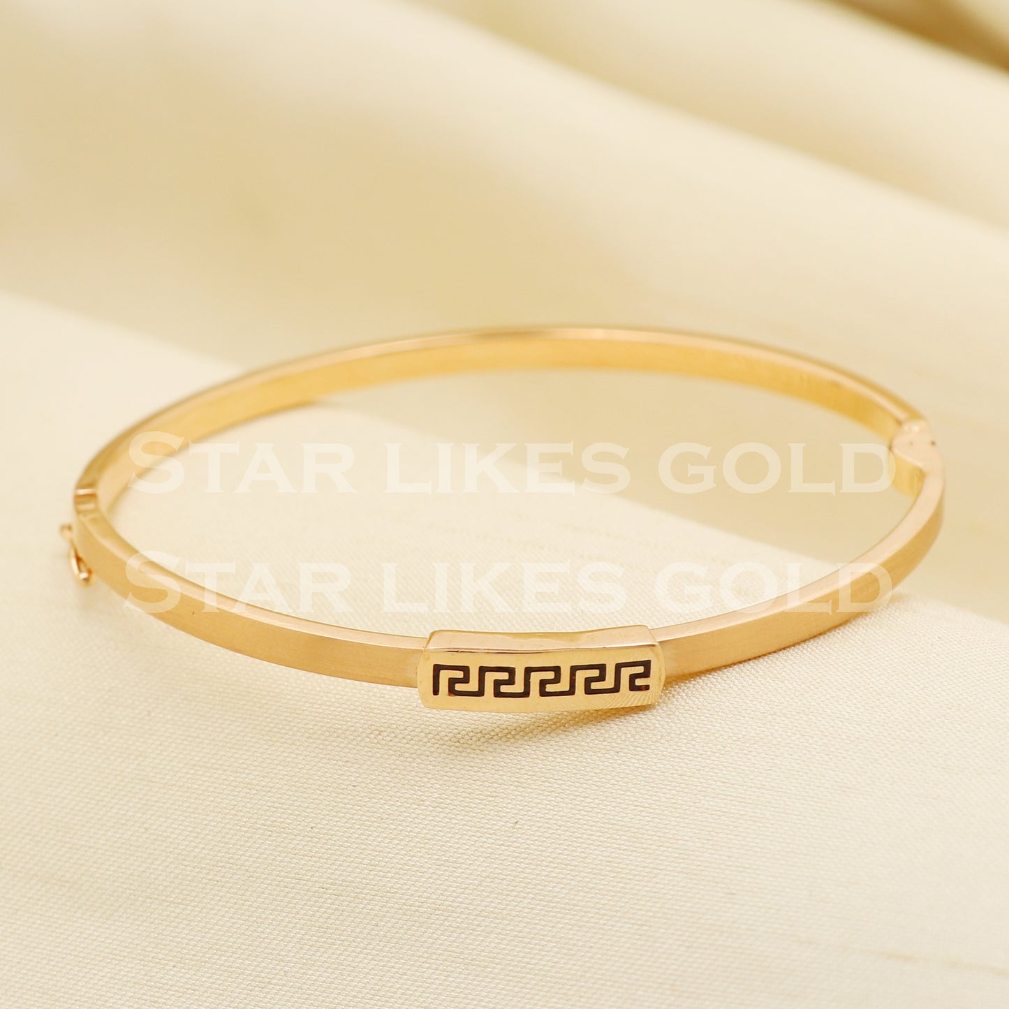 18 karat 18k gold bangle bracelet jewelry, PR1407